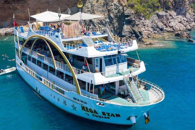 Antalya / Kemer : Mega Star Party Boat Trip w/ Lunch & Transfer - Boarding the Mega Star at Kemer Marina