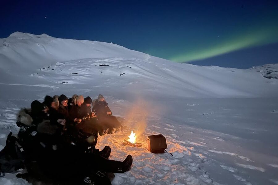 Björkliden/Abisko: Night Sky Snowmobile Tour - From Abisko lodging to the mountain road