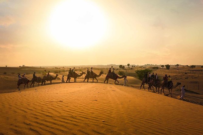 Dubai: Sunset Camel Trek, Al Khayma Camp, Stargazing & BBQ - Leaving Dubai for the red-gold desert
