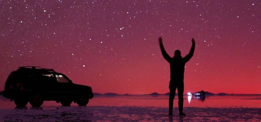 From Uyuni: Salar de Uyuni Stargazing and Sunset/Dawn - Sunset on Salar de Uyuni starts the evening