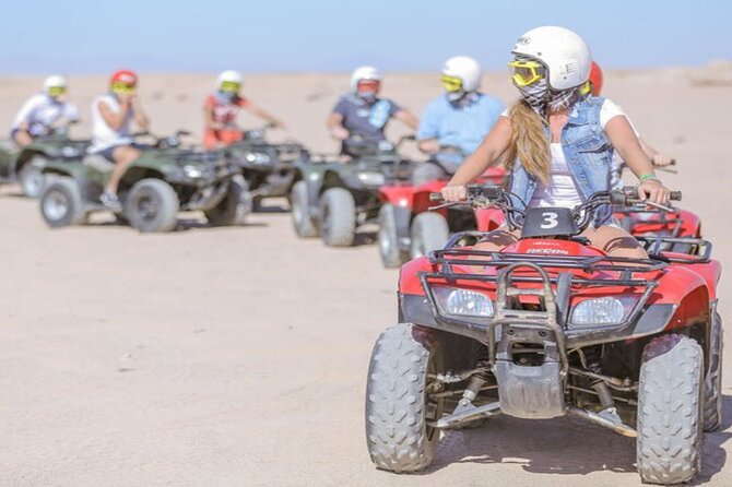 Hurghada Desert Escape Family Safari & Dinner Under the Stars - Learning the quad before the ride