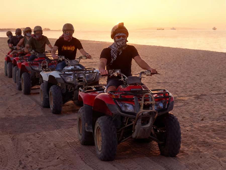 Hurghada: Quad Bike, Sea, Camel, Safari, Stargazing & Dinner - The quad station safety briefing and test ride