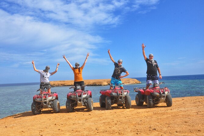 Hurghada: Stargazing, Camel Ride, Quad Bike, Bedouin Dinner, Show - Riding a Honda quad into the open desert