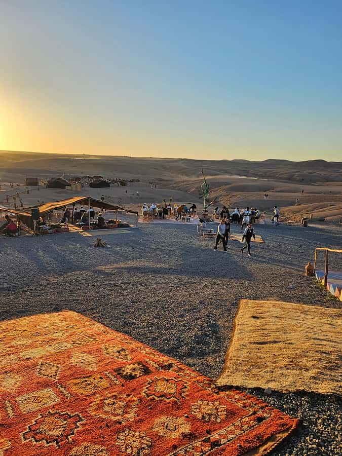 Marrakech: Dinner and Quad bike Desert Agafay Stars & show - Dinner at the camp after sunset