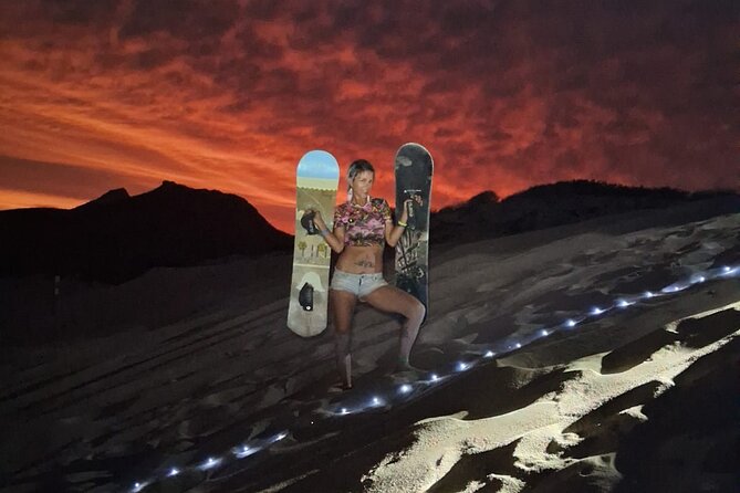 Night Sandboarding at Sunset and Under the Stars or Full Moon - Learning to sandboard while the sun fades
