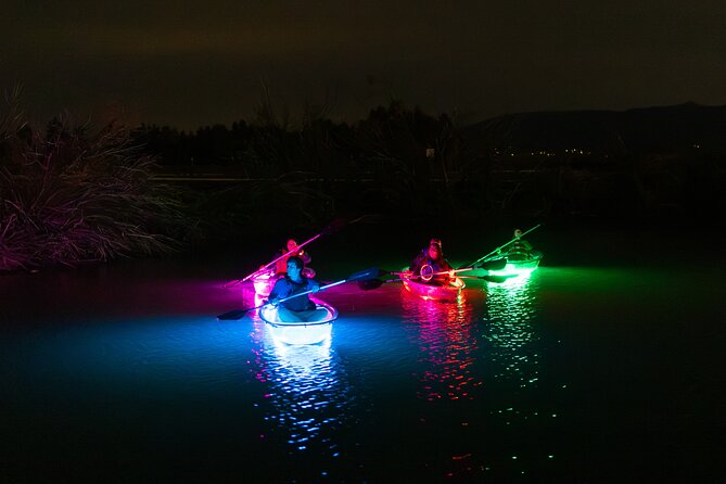 Nighttime LED Stargazing Clear Kayak Tour on Lake Tahoe - Getting Comfortable Before Dark Takes Over