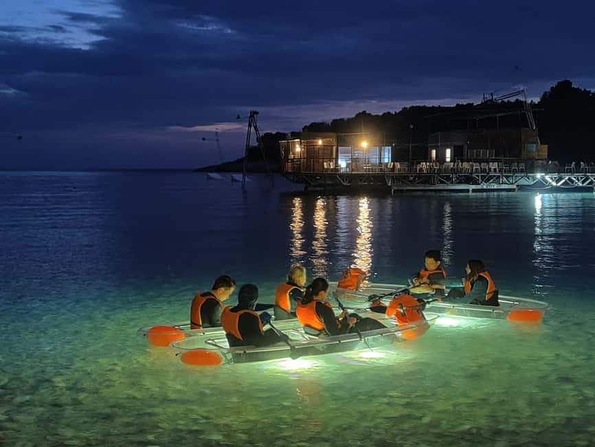 Pula: Night Tour in Transparent Kayak with Stargazing - A remote rocky beach for stars and stories
