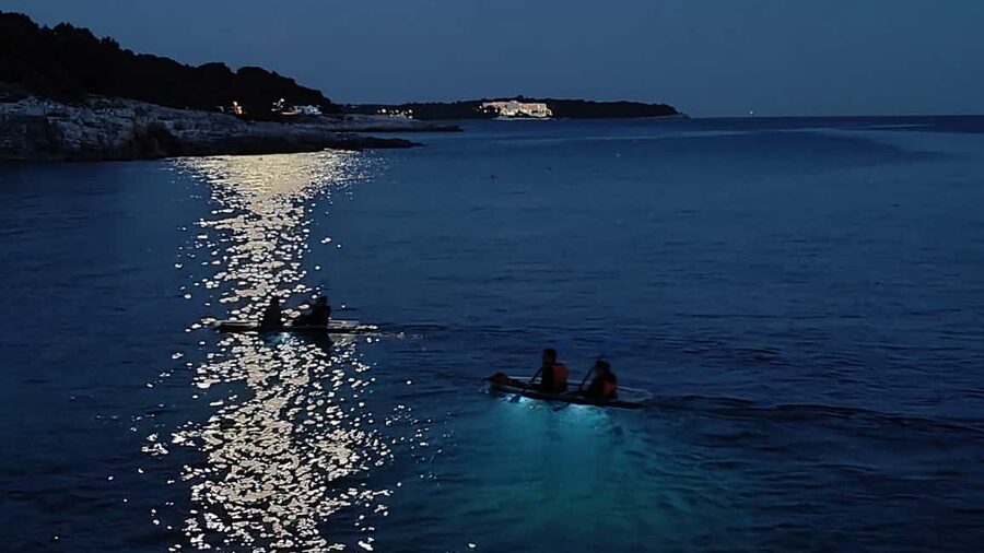 Pula: Night Tour in Transparent Kayak with Stargazing - Seeing the underwater world through the kayak