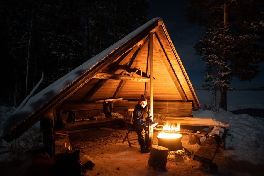 Rovaniemi: Night Sky lappish Barbecue - A campfire instead of a cold wait