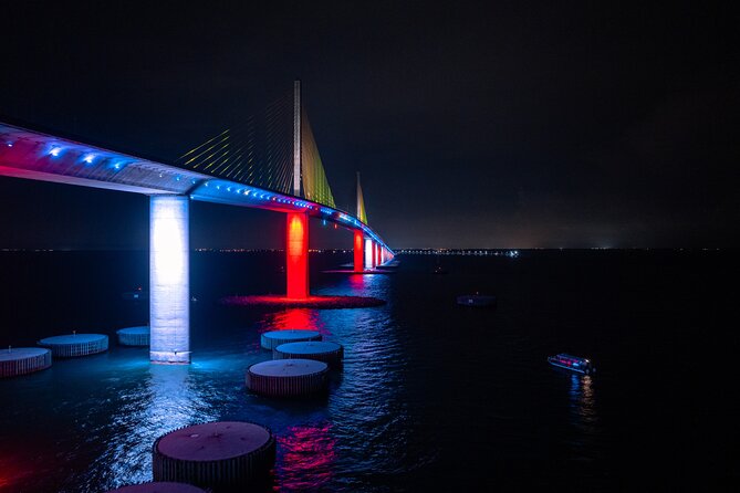 Skyway Light Show Tour Under the Stars - A Calm Ride Hosted by Captains Paul and Justice