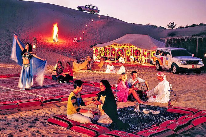Stargazing in Hurghada Desert with Bedouin Dinner - Tea, bread, and a small Bedouin camp