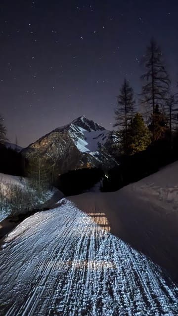 Vialattea: Night Snowshoeing under the Stars - What the $47 price really covers